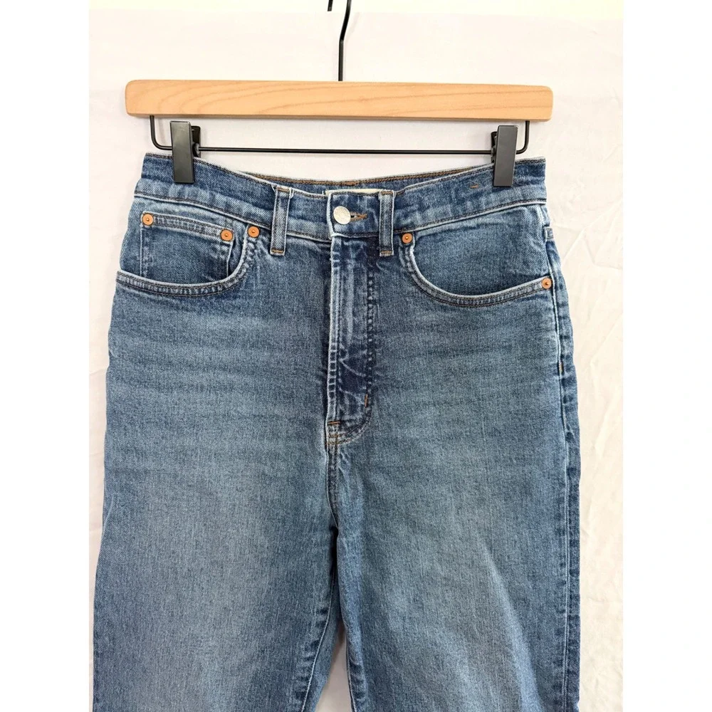 Madewell 90s Straight Jeans Womens Medium Wash High Rise Denim Size 27T